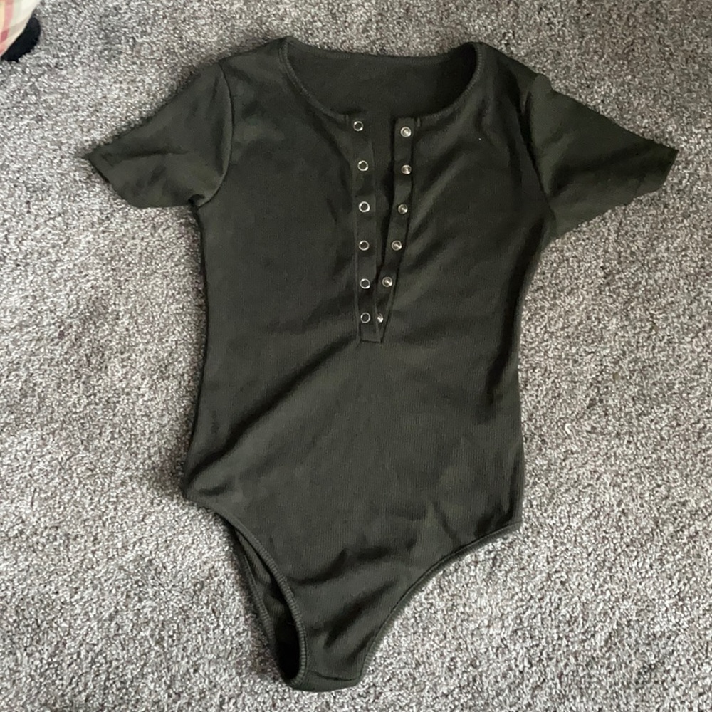 Hunter green body suit